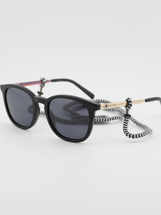 M Missoni MMI 0027/S 0807 IR Sunglasses Black Square Frame, Grey Lenses main image 10